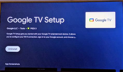 What is the Google TV Setup app on my Android TV? Just got an update on ...