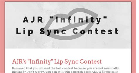 AJR's "Infinity" Lip Sync Contest : r/AJR