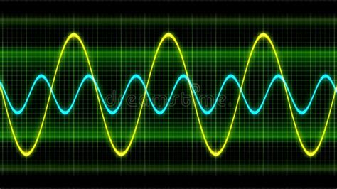 Seamless Loop Animation. Moving Sine Wave on an Oscilloscope Cycle Stock Footage - Video of ...