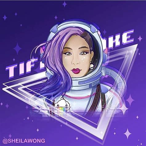 a woman with purple hair wearing an astronaut suit