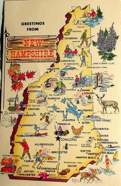 New Hampshire Attractions Map