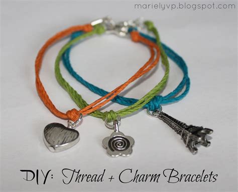 We Read!: DIY: Thread + Charm Bracelets