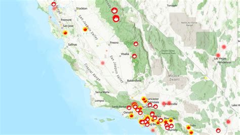 Map: All the wildfires burning in California