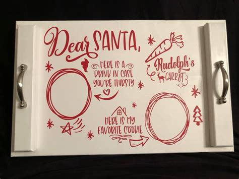 Dear Santa Milk and Cookie Tray – White | Wenger Designs
