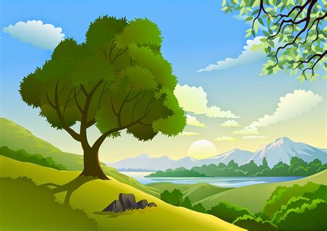 Nature 2D Background on Behance