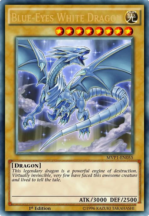 £5.95 GBP - Blue Eyes White Dragon (Alternative Art) - Yugioh - Ultra Rare Mvp1-En055 - Mint # ...