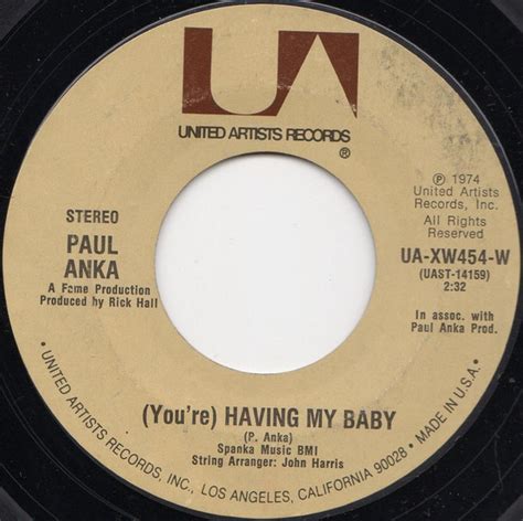 Paul Anka – (You're) Having My Baby / Papa (1974, Vinyl) - Discogs