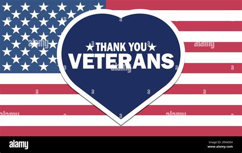 Thank you Veterans Vector illustration. American holiday banner. Template for background, banner ...