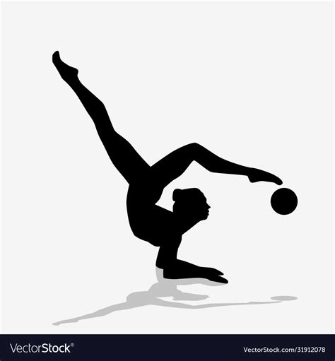 Rhythmic Gymnastics Silhouette Vector Illustration Cartoondealer | The Best Porn Website