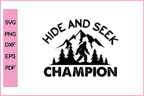 Hide and Seek Champion Funny Bigfoot Tee Graphic by Nice Print File · Creative Fabrica