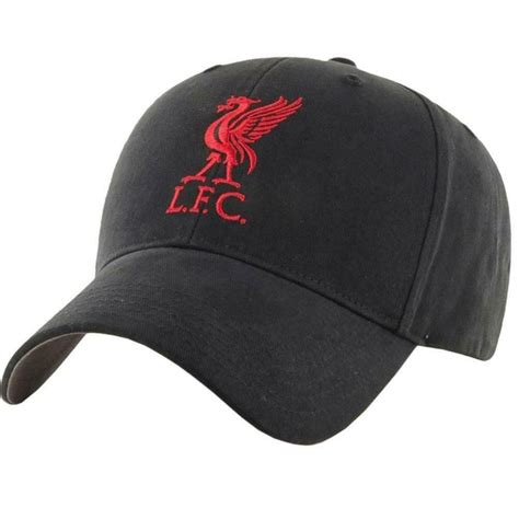 Liverpool FC Embroidered Red Crest Black Baseball Cap Official Product – Pierre Stationery