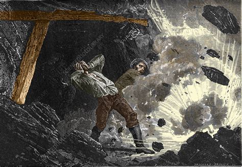 Coal mine explosion, 19th century - Stock Image - V251/0021 - Science ...