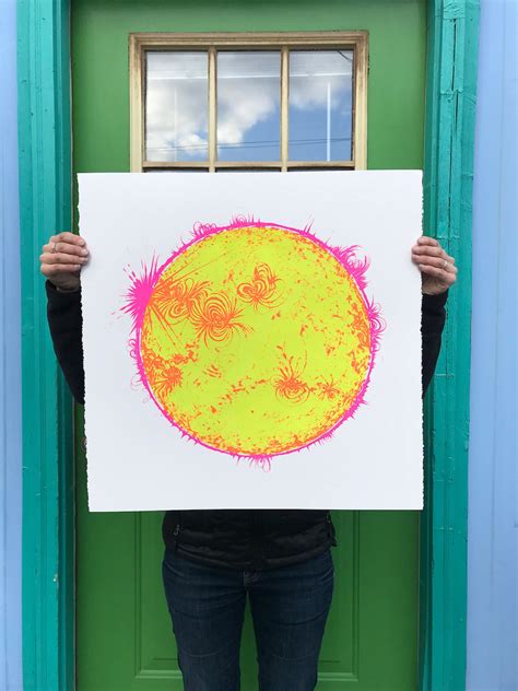 Sun Print, Space Print, Neon Wall Art, Housewarming Gift, Sun Art ...