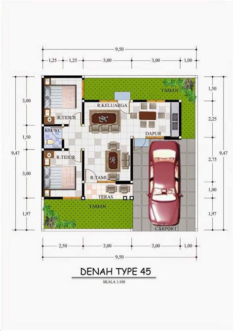 Rumah Type 45 Tunggal - Homecare24