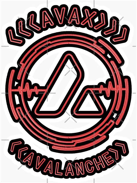 "Avalanche (AVAX) logo neon style" Sticker for Sale by CRYPTO-STATE ...