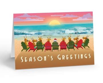 Beach Christmas Cards & Tropical Christmas Cards