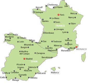 map of france and spain Map Of Spain And France With Cities | Map of spain, France map ...