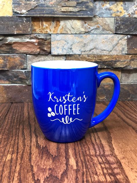 Ceramic Coffee Mug Personalized Custom Bistro Cup Engraved | Etsy