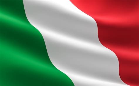 Premium Photo | Flag of italy. 3d illustration of the italian flag waving.