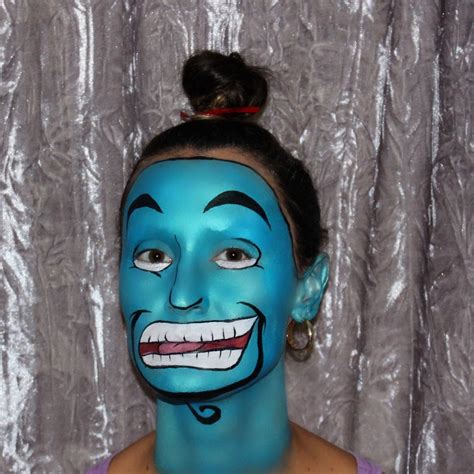 Aladdin’s genie, face paint, Halloween, makeup, costume, funny. @caileybrammer | Genie aladdin ...