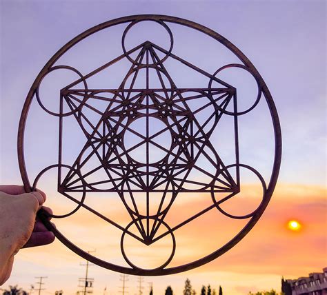 12" Metatron's Cube, wooden wall art hanging home decor, sacred ...