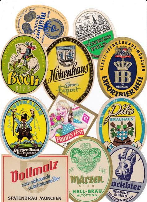 Collection of 169 old German beer labels - Catawiki