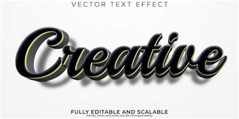 Free Vector | Creative brush text effect editable modern lettering ...