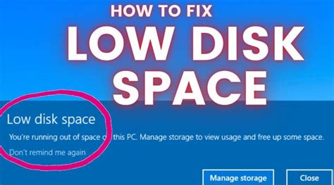 low disk space fix for windows 7 windows 8 & windows 10 - easy solution