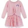 Girls Follow Your Dreams Sweatshirt Dress, Pink - Andy & Evan Dresses ...