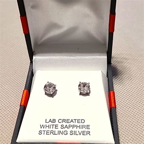 jcpenney | Jewelry | Jcp Lab Created White Sapphire Sterling Silver ...