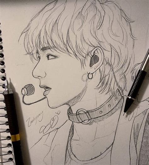 Pin by ~|฿₳Đ ₲Ʉ¥|~ on BTS FANART.. | Bts drawings, Kpop drawings, Art drawings sketches simple