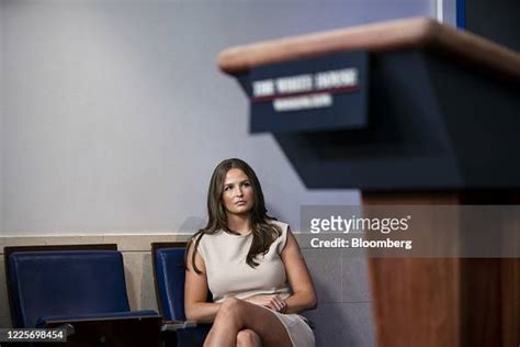 Margo Martin, White House press assistant, listens during a news ...