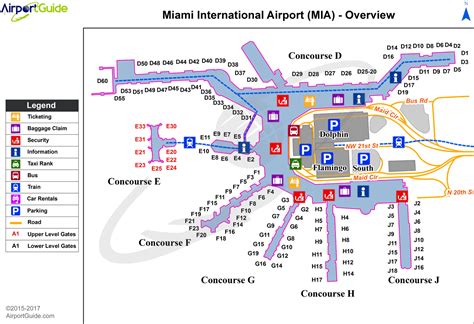 Miami - Miami International (MIA) Airport Terminal Map - Overview ...