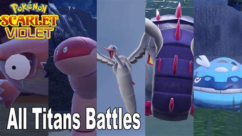 Pokemon Scarlet Violet All Titans Battles The Path of Legends [HD 1080P] - YouTube