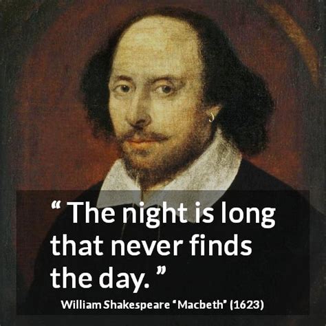 William Shakespeare: “The night is long that never finds the...”