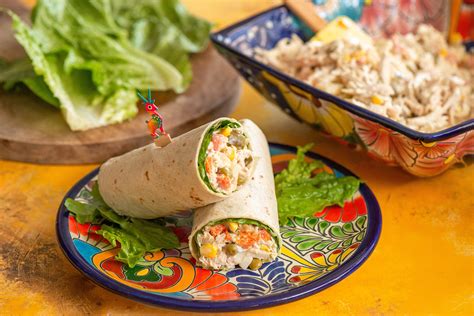 Mexican Chicken Salad Wrap - Nibbles and Feasts