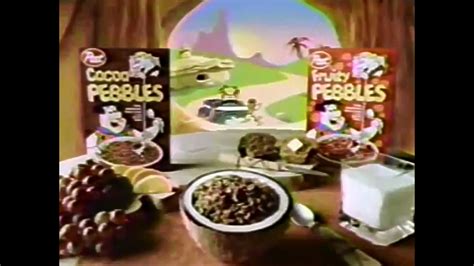 Cocoa & Fruity Pebbles Cereal 1986 TV Commercial HD - YouTube