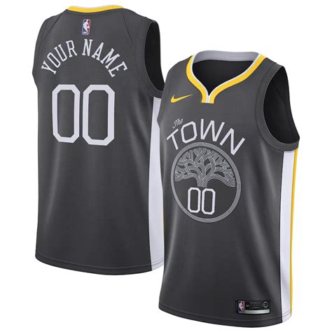 Nike Golden State Warriors Gray Swingman Custom Jersey - Statement Edition