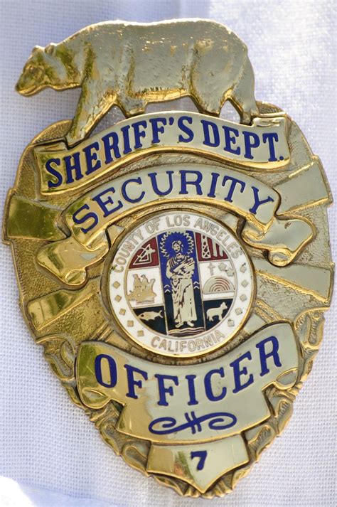 Sheriff Badge, Police Badges, Los Angeles County, Los Angeles ...