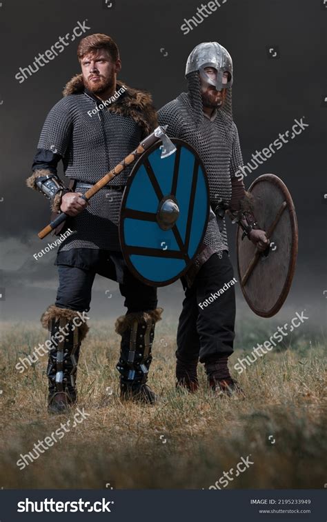 Two Medieval Warriors Full Armor Armor Stock Photo 2195233949 ...