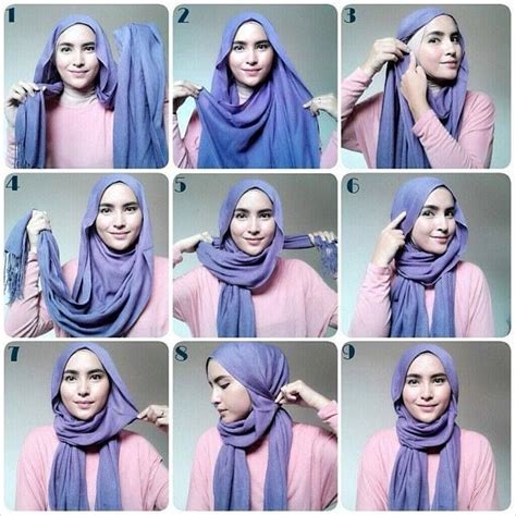 10 New Hijab Tutorials to Try - The Muslim Girl | Hijab style tutorial, Simple hijab tutorial ...