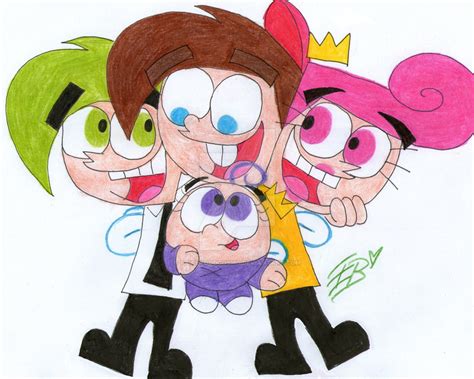 Timmy and his godparents by FairlyOddCosmo on DeviantArt