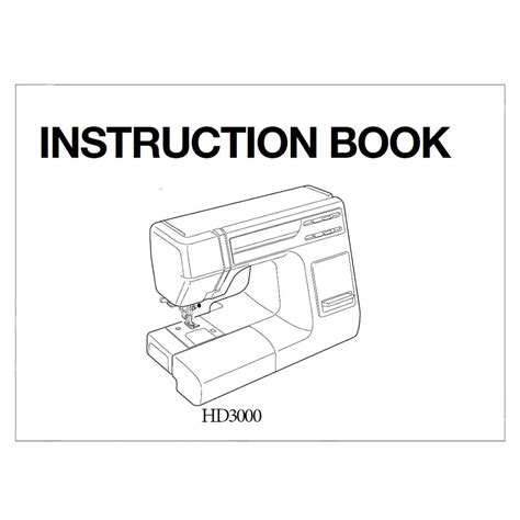 Instruction Manual, Janome HD3000