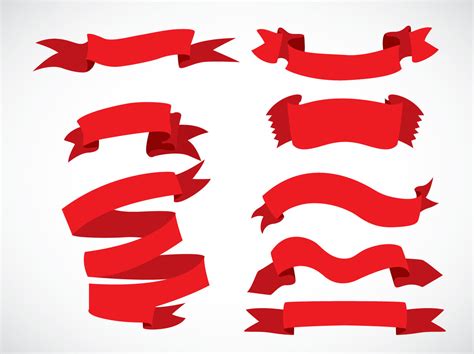 Red Ribbons Vector Sets Vector Art & Graphics | freevector.com