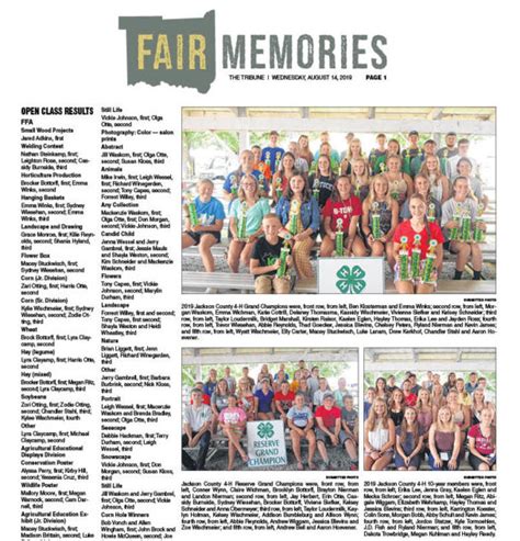 2019 Fair Memories - Seymour Tribune