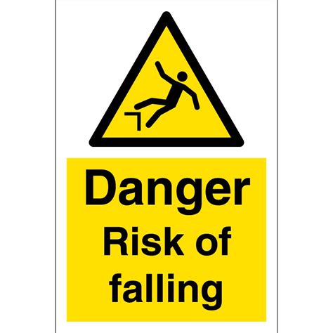 Risk Of Falling Signs - from Key Signs UK