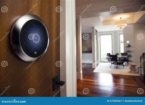 Smart Home, with Touchpad and Voice Activated Controls Stock Illustration - Illustration of ...