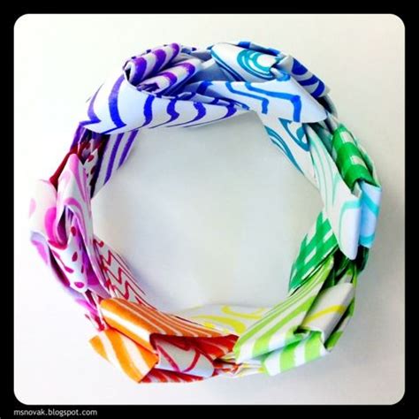 origami bracelets using gum wrapper technique. video shows how to close them. | Origami, Monster ...