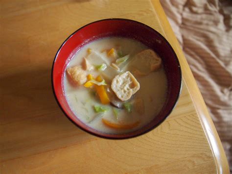 Soy milk white miso soup: a triple soy packed recipe ~ wanderingtanuki