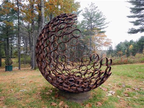 Nearly Sphere Fine Art Photography Metal Sculpture Garden - Etsy | Garden art sculptures, Metal ...